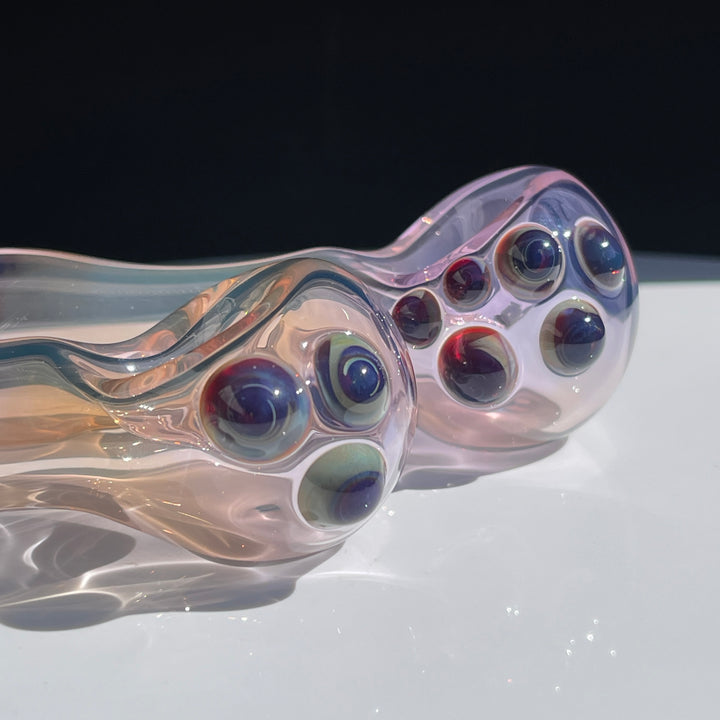 Purple Crystal Fume Pipe Glass Pipe Keltic Glass   