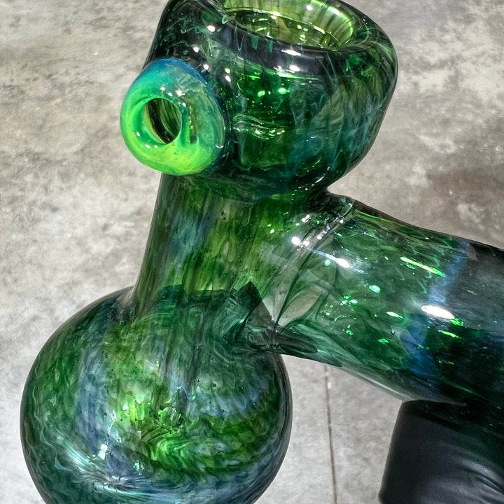 Forest Green Hammer Bubbler Glass Pipe Cose Glass   
