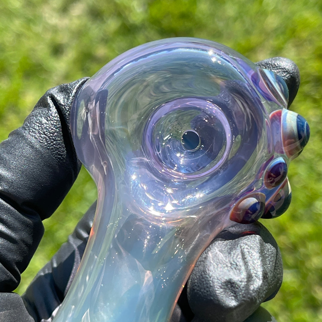 Purple Crystal Fume Pipe Glass Pipe Keltic Glass   