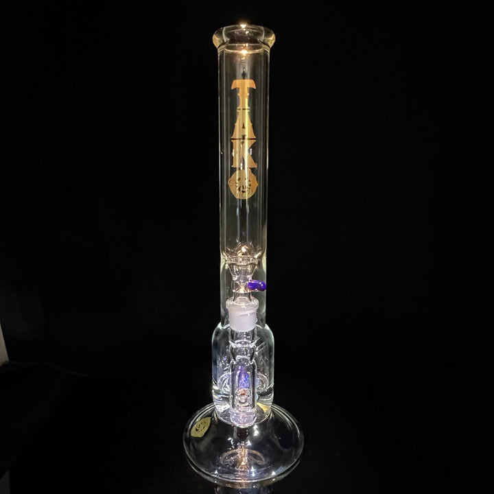 Purple Nebula Perc Bong Gold Glass Pipe Tako Glass   