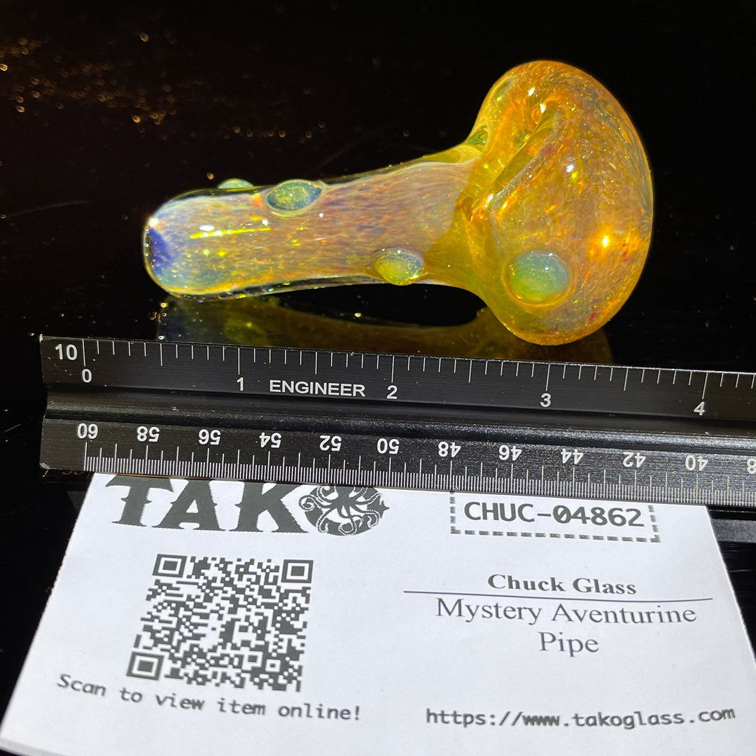 Mystery Aventurine Pipe Glass Pipe Chuck Glass   