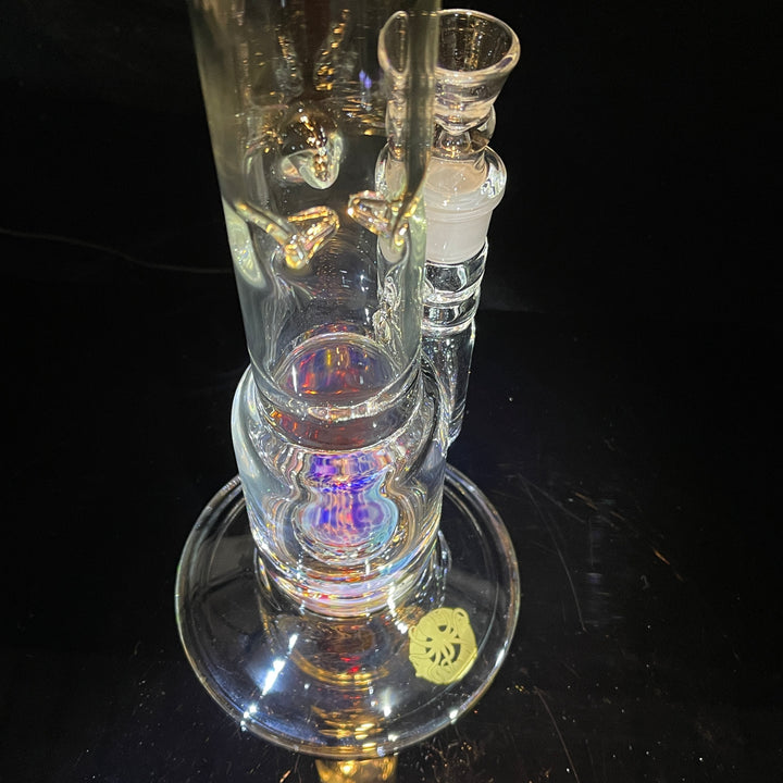 Purple Nebula Perc Bong Gold Glass Pipe Tako Glass   