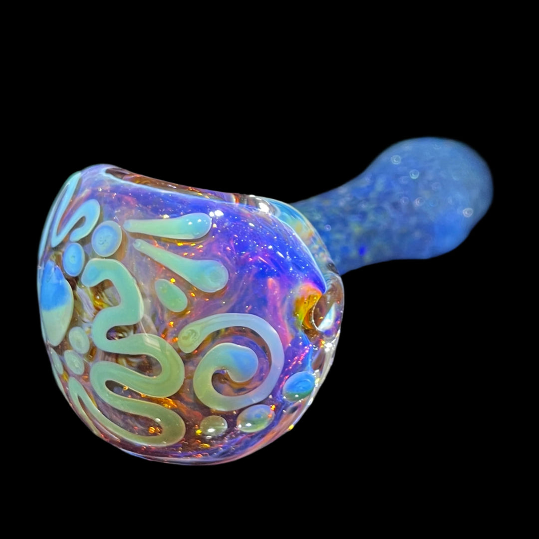 Purple Magic Frit Scribble Pipe Glass Pipe Beezy Glass   