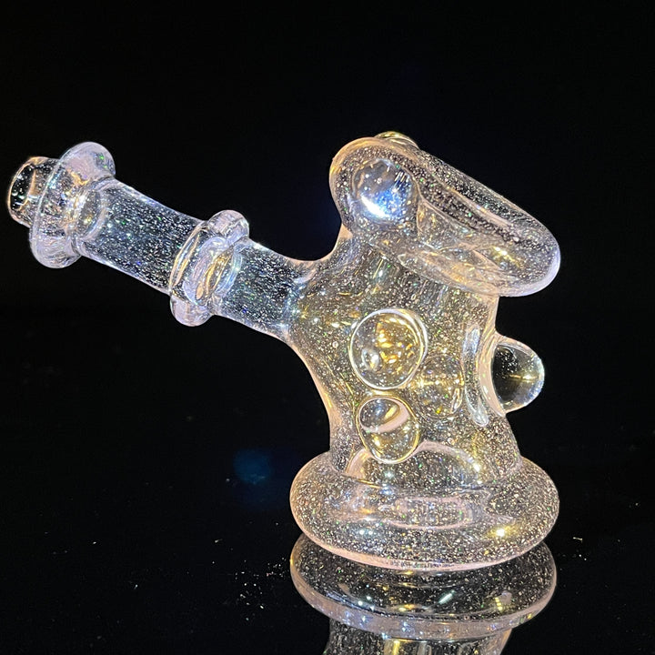 Pink Ray Opal Hand Cannon Glass Pipe JHP Glass   