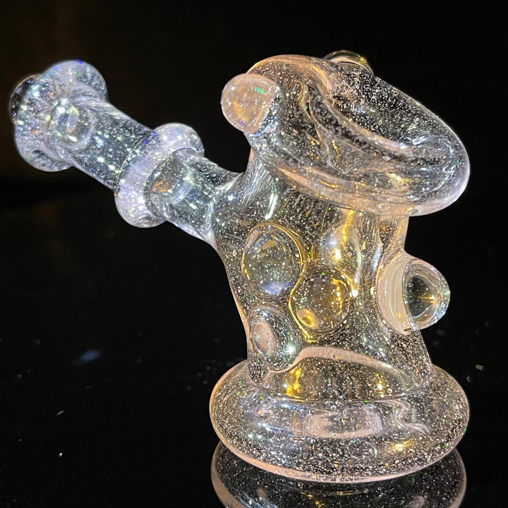 Pink Ray Opal Hand Cannon Glass Pipe JHP Glass   