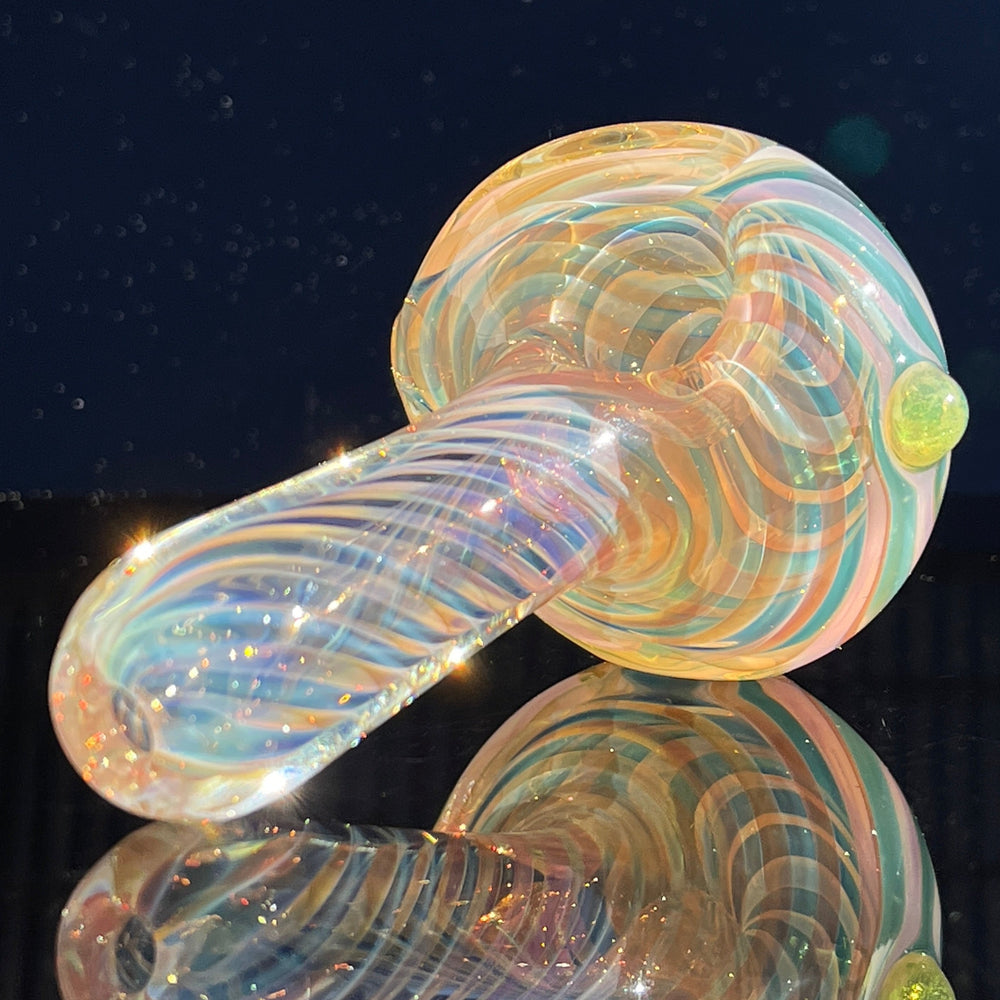 Thick Fume Pipe Green Slyme Marble Glass Pipe Chuck Glass   