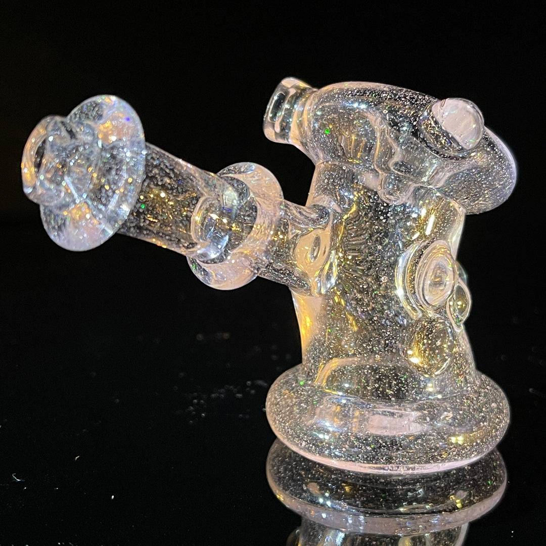 Pink Ray Opal Hand Cannon Glass Pipe JHP Glass   