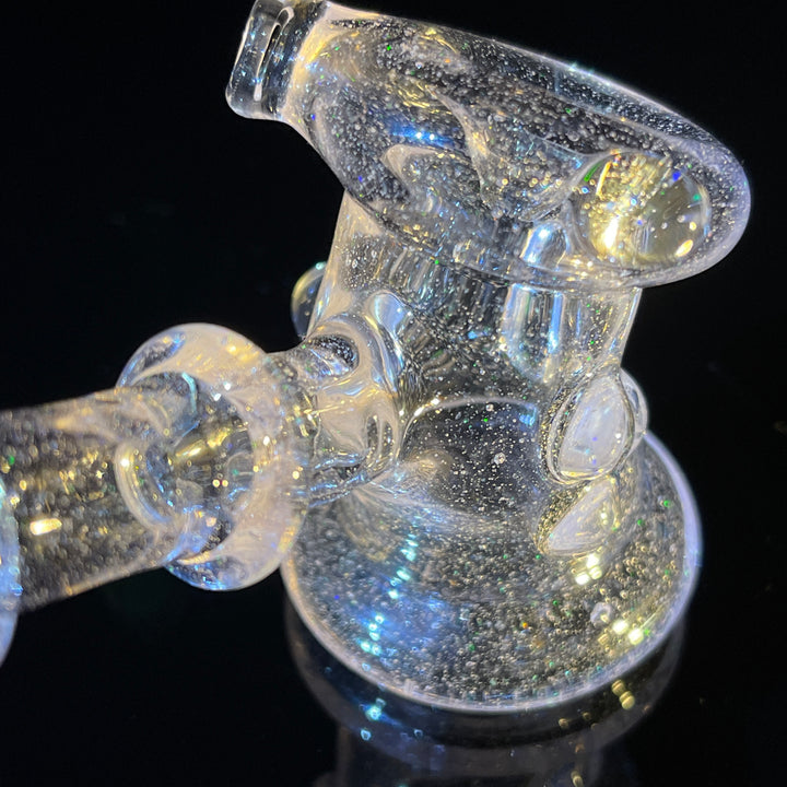 Pink Ray Opal Hand Cannon Glass Pipe JHP Glass   