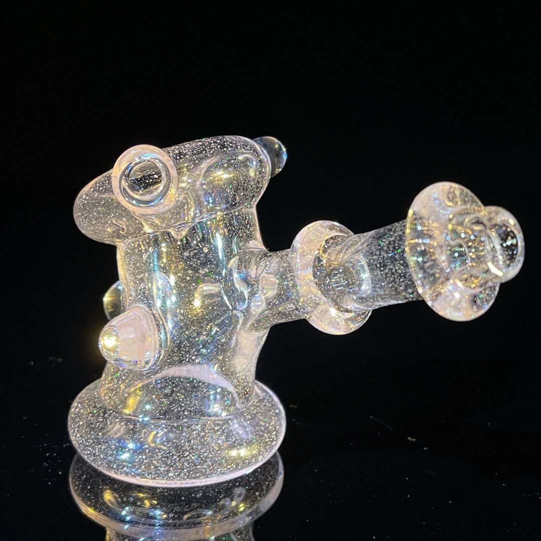 Pink Ray Opal Hand Cannon Glass Pipe JHP Glass   