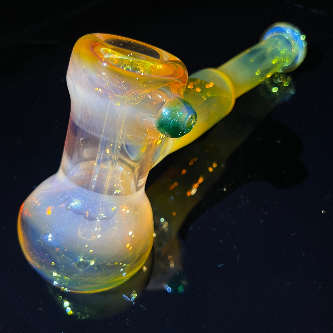 Silver Fume Hammer Bubbler Glass Pipe Cose Glass   