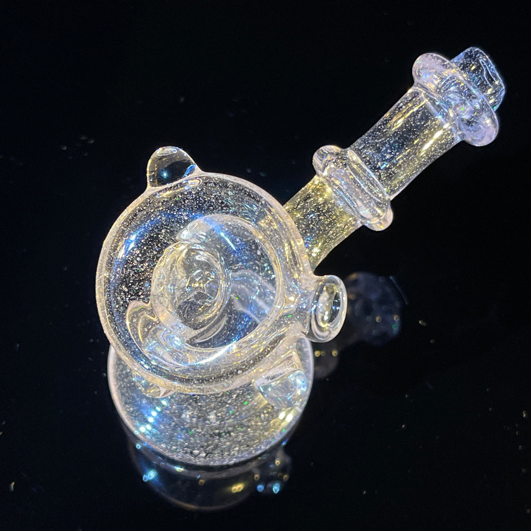 Pink Ray Opal Hand Cannon Glass Pipe JHP Glass   