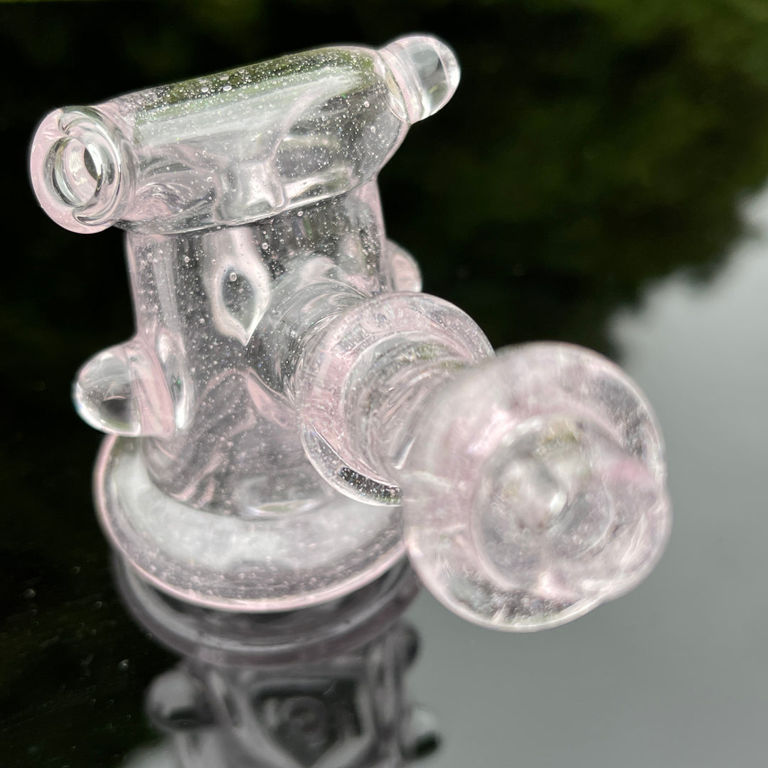 Pink Ray Opal Hand Cannon Glass Pipe JHP Glass   