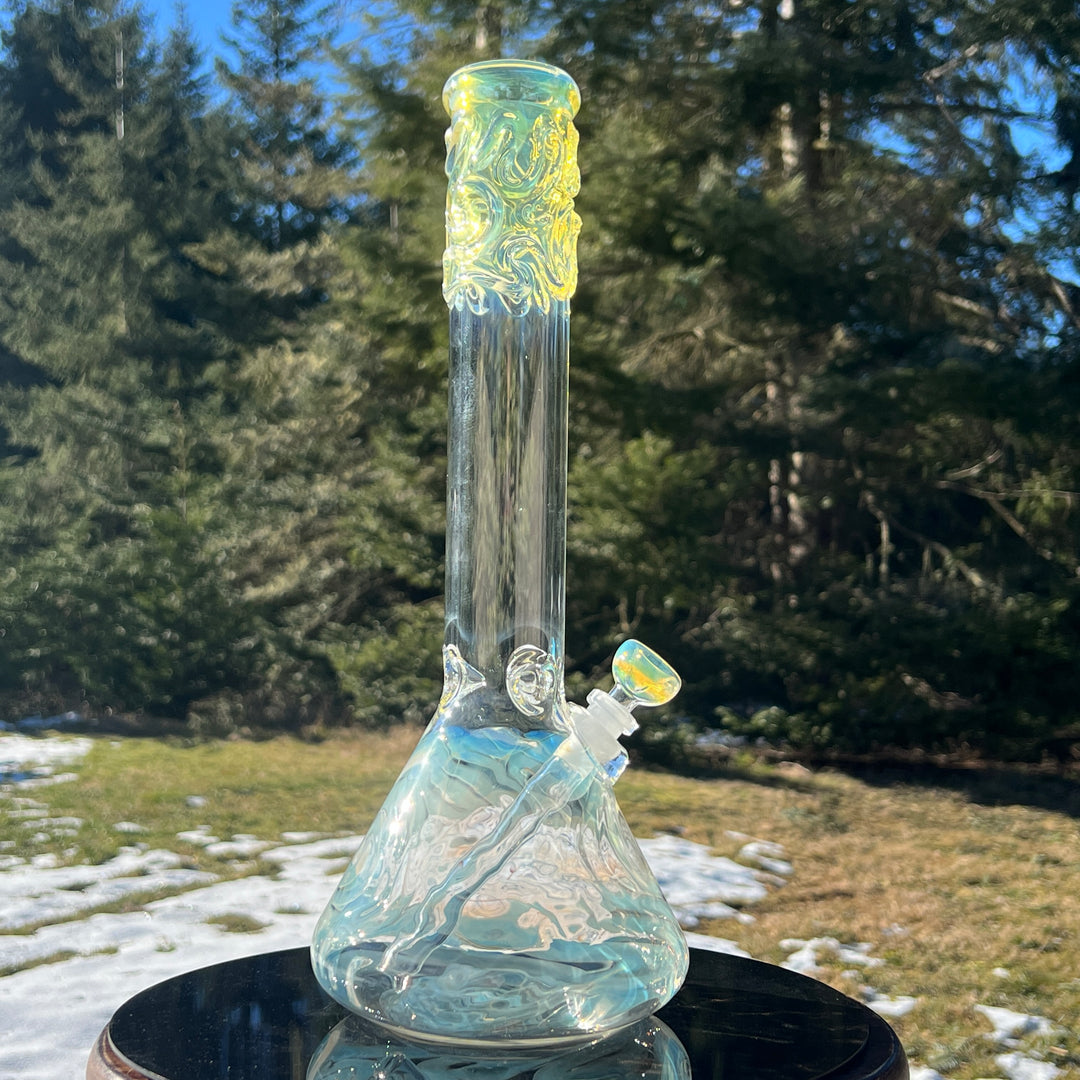 15" Fumed Swirl Beaker Bong Glass Pipe Mary Jane's Glass