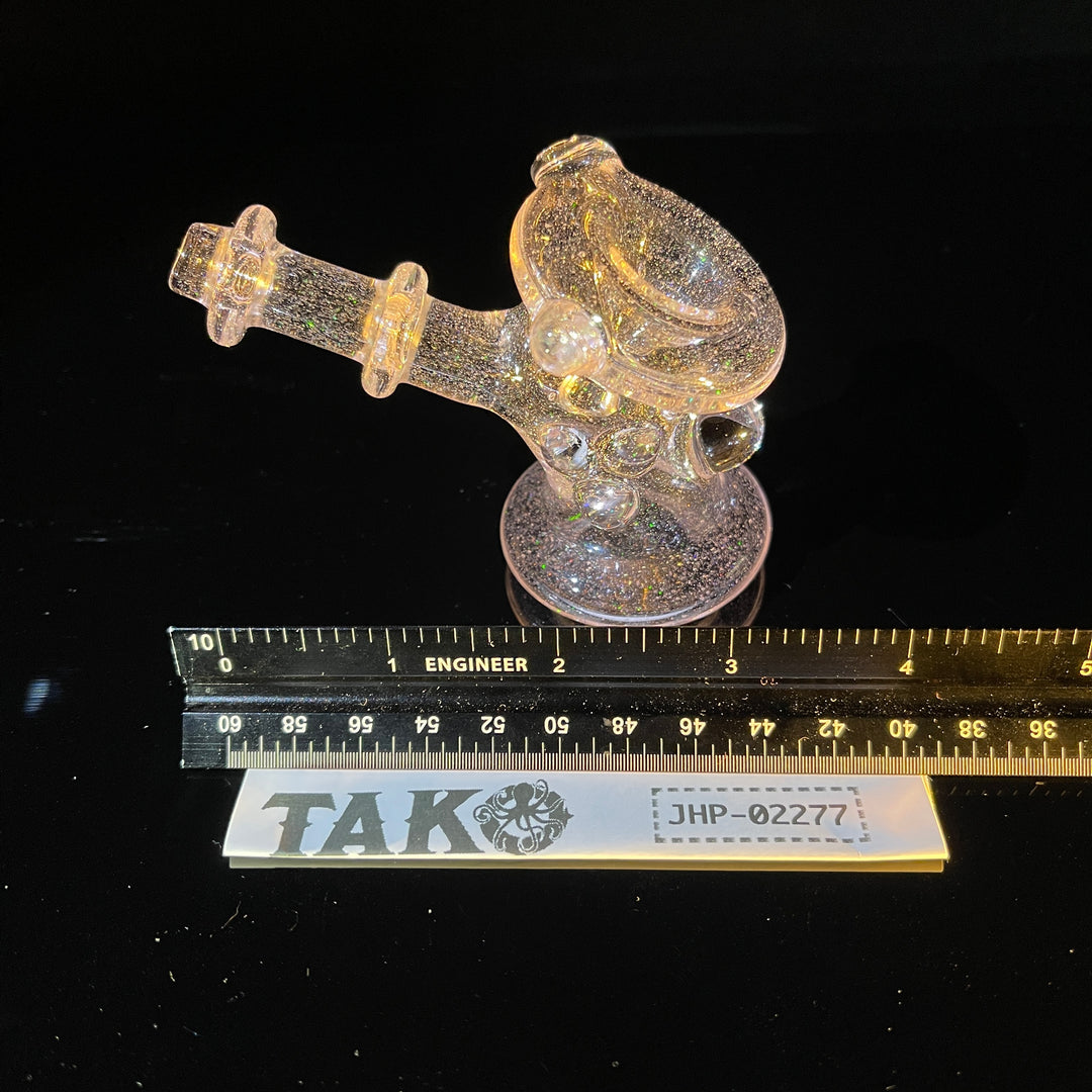 Pink Ray Opal Hand Cannon Glass Pipe JHP Glass   