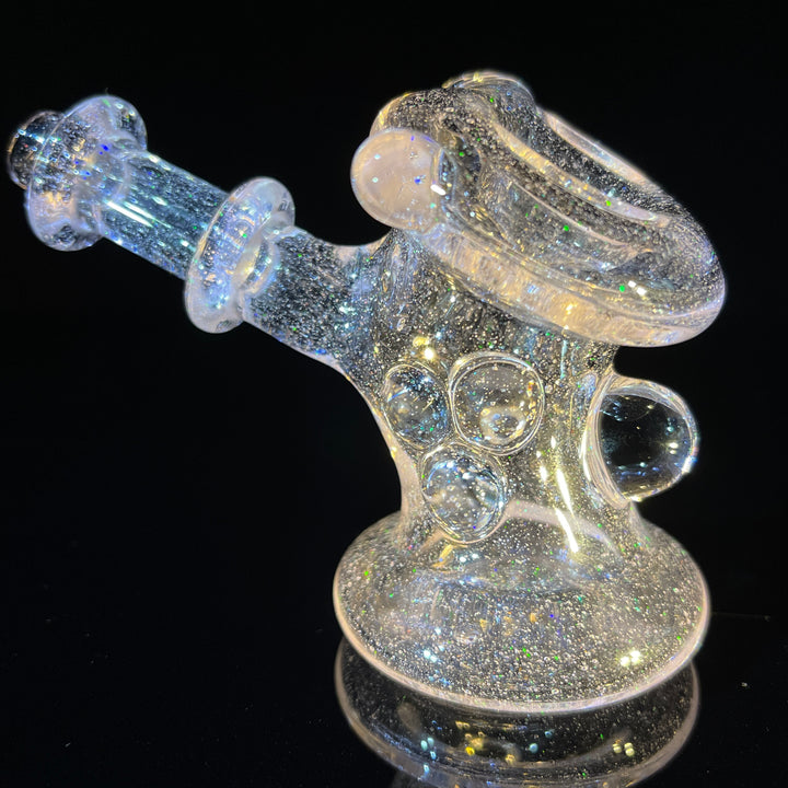 Pink Ray Opal Hand Cannon Glass Pipe JHP Glass   
