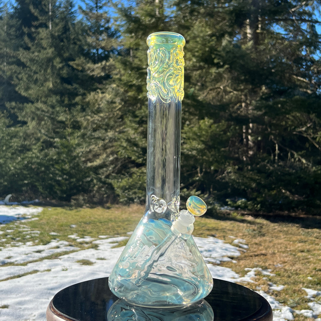15" Fumed Swirl Beaker Bong Glass Pipe Mary Jane's Glass