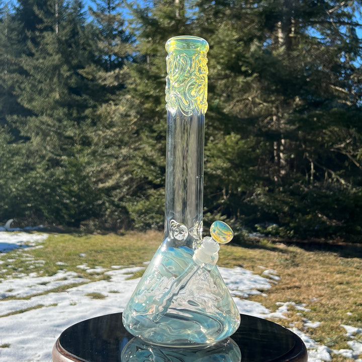 15" Fumed Swirl Beaker Bong Glass Pipe Mary Jane's Glass