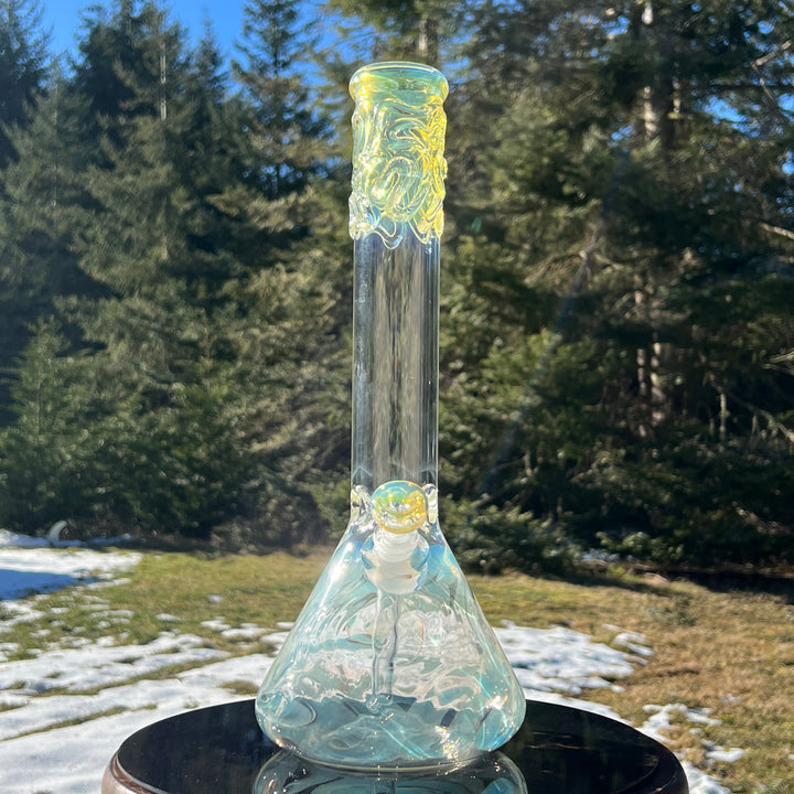 15" Fumed Swirl Beaker Bong Glass Pipe Mary Jane's Glass
