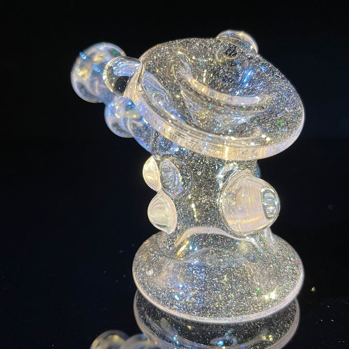 Pink Ray Opal Hand Cannon Glass Pipe JHP Glass   