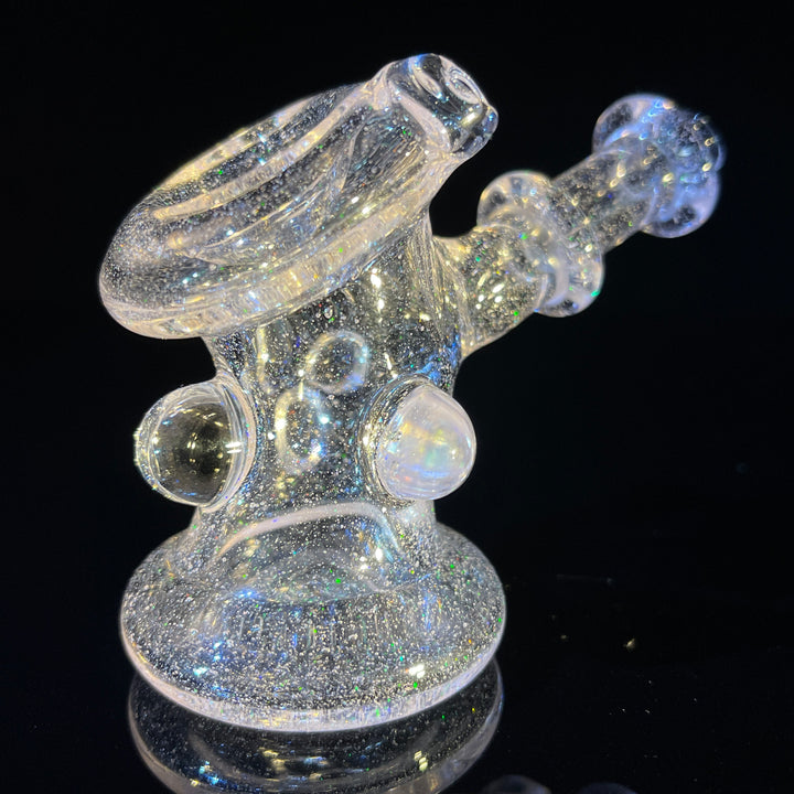 Pink Ray Opal Hand Cannon Glass Pipe JHP Glass   