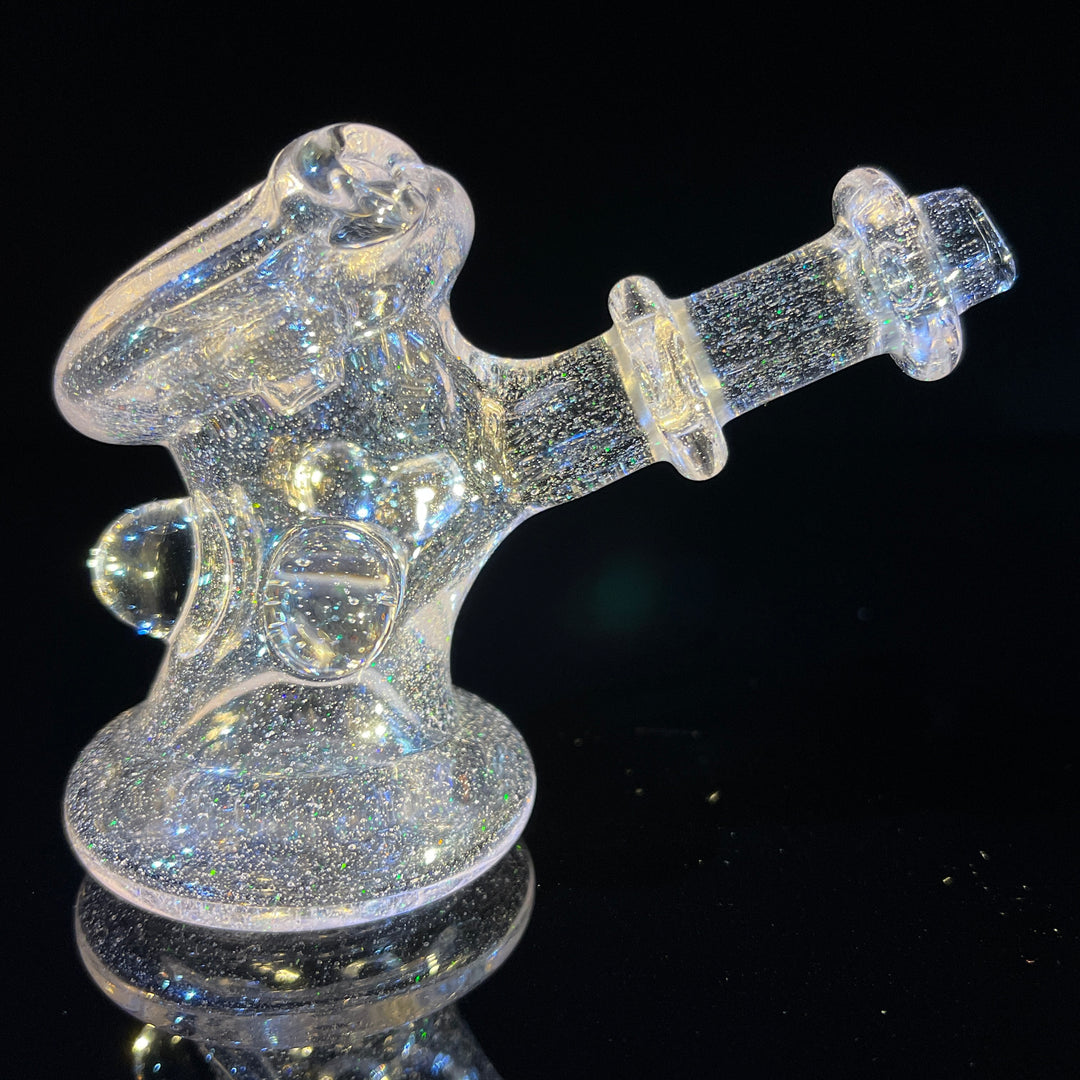 Pink Ray Opal Hand Cannon Glass Pipe JHP Glass   