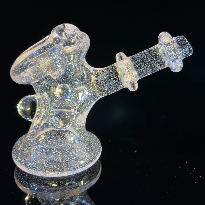 Pink Ray Opal Hand Cannon Glass Pipe JHP Glass   