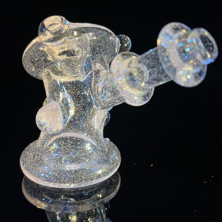 Pink Ray Opal Hand Cannon Glass Pipe JHP Glass   