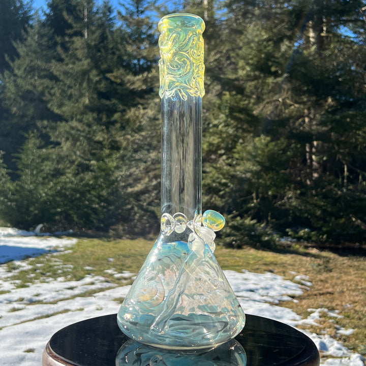 15" Fumed Swirl Beaker Bong Glass Pipe Mary Jane's Glass