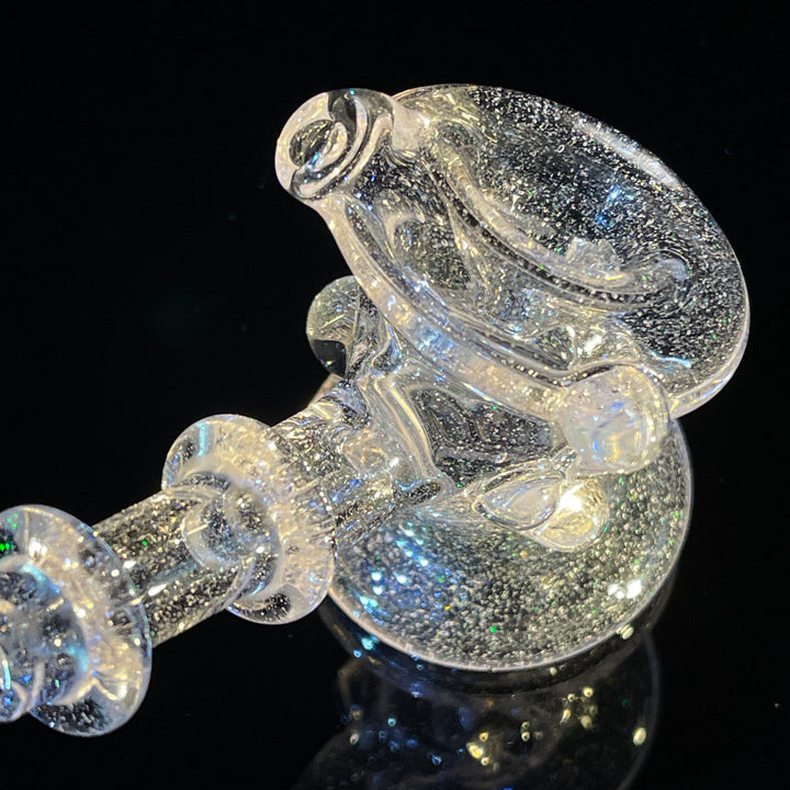 Pink Ray Opal Hand Cannon Glass Pipe JHP Glass   