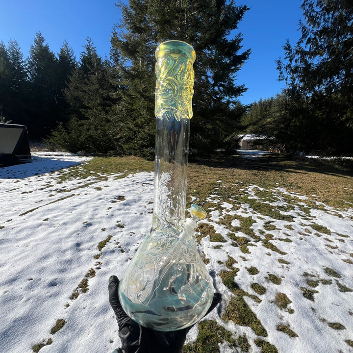 15" Fumed Swirl Beaker Bong Glass Pipe Mary Jane's Glass