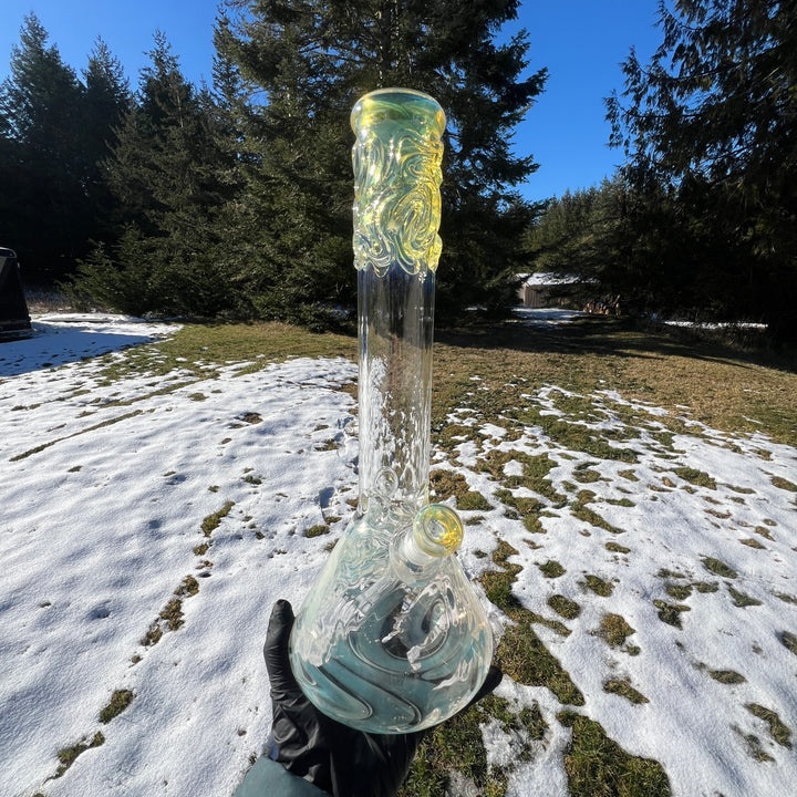 15" Fumed Swirl Beaker Bong Glass Pipe Mary Jane's Glass