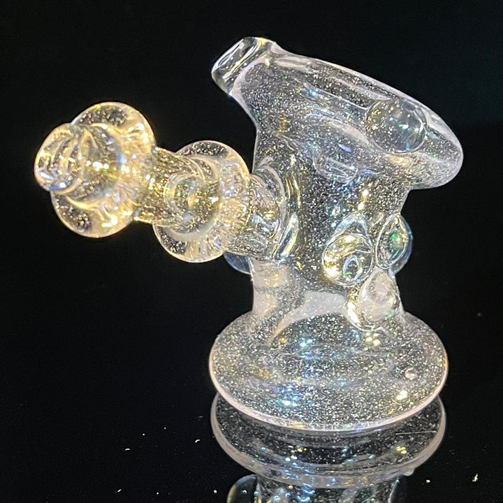 Pink Ray Opal Hand Cannon Glass Pipe JHP Glass   