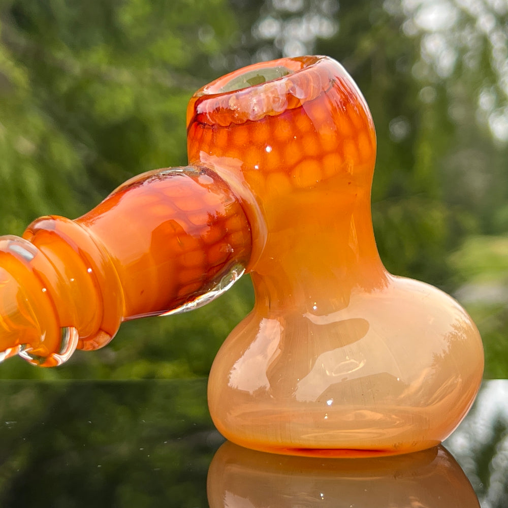 Honey Honeycomb Bubbler Glass Pipe TG
