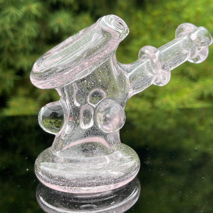 Pink Ray Opal Hand Cannon Glass Pipe JHP Glass   