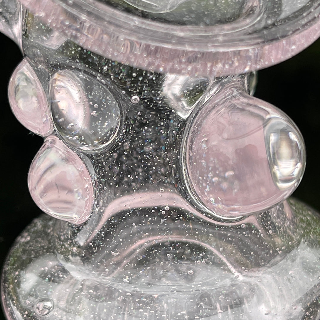 Pink Ray Opal Hand Cannon Glass Pipe JHP Glass   