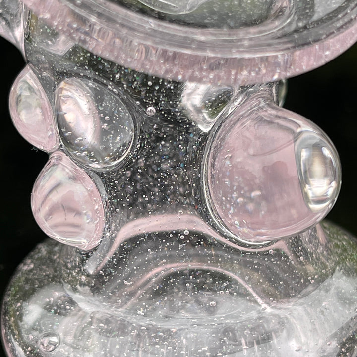 Pink Ray Opal Hand Cannon Glass Pipe JHP Glass   
