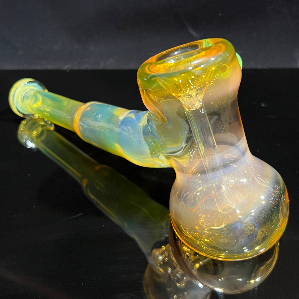 Silver Fume Hammer Bubbler Glass Pipe Cose Glass   