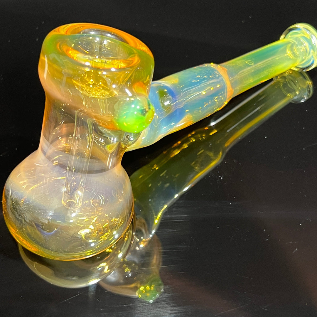 Silver Fume Hammer Bubbler Glass Pipe Cose Glass   