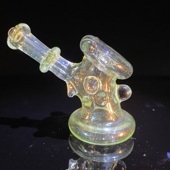 Green Ray Opal Hand Cannon Glass Pipe JHP Glass   