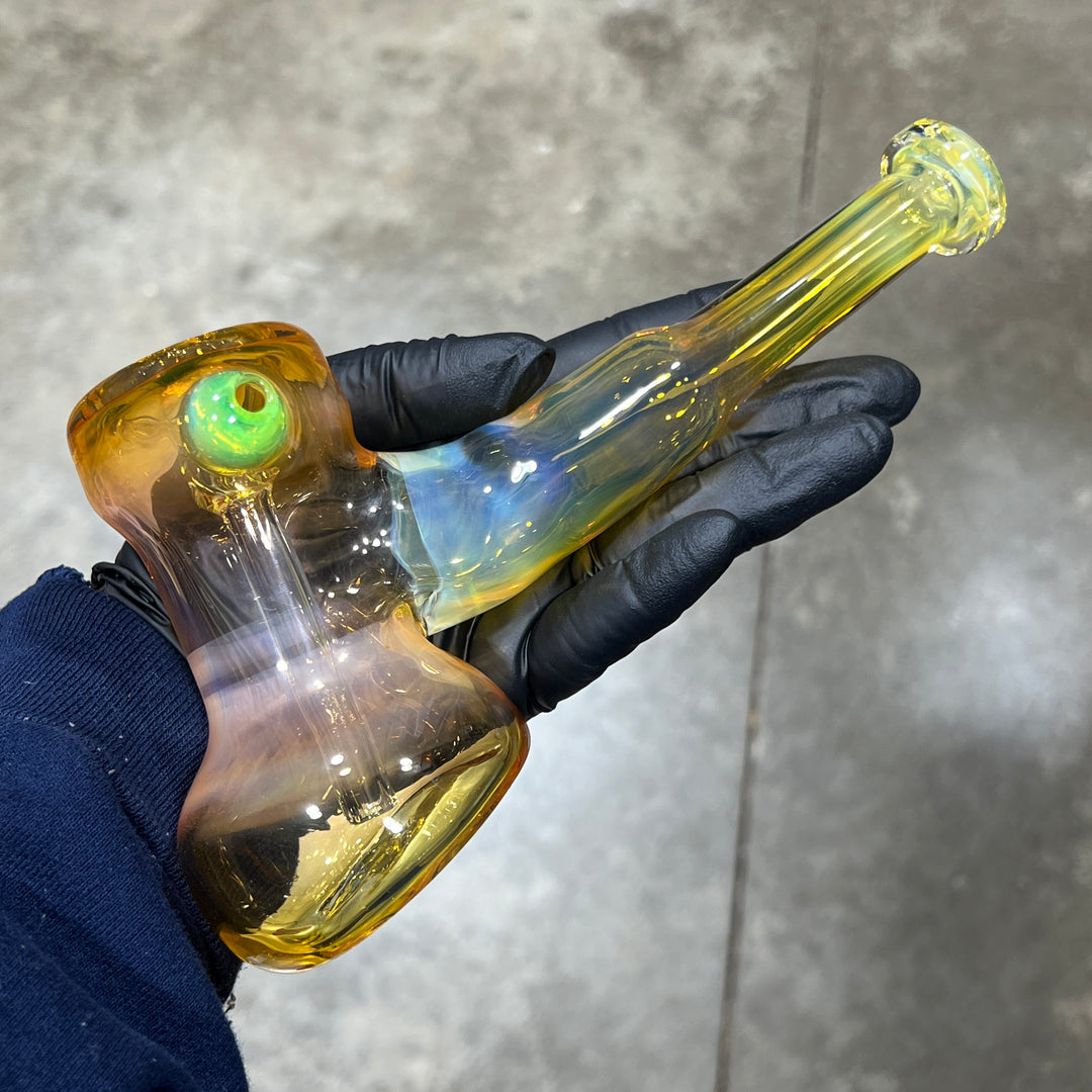 Silver Fume Hammer Bubbler Glass Pipe Cose Glass   