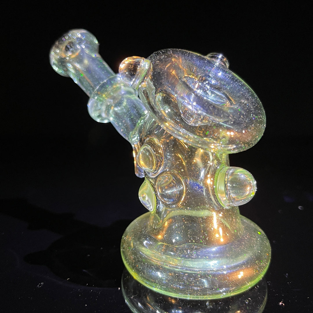 Green Ray Opal Hand Cannon Glass Pipe JHP Glass   