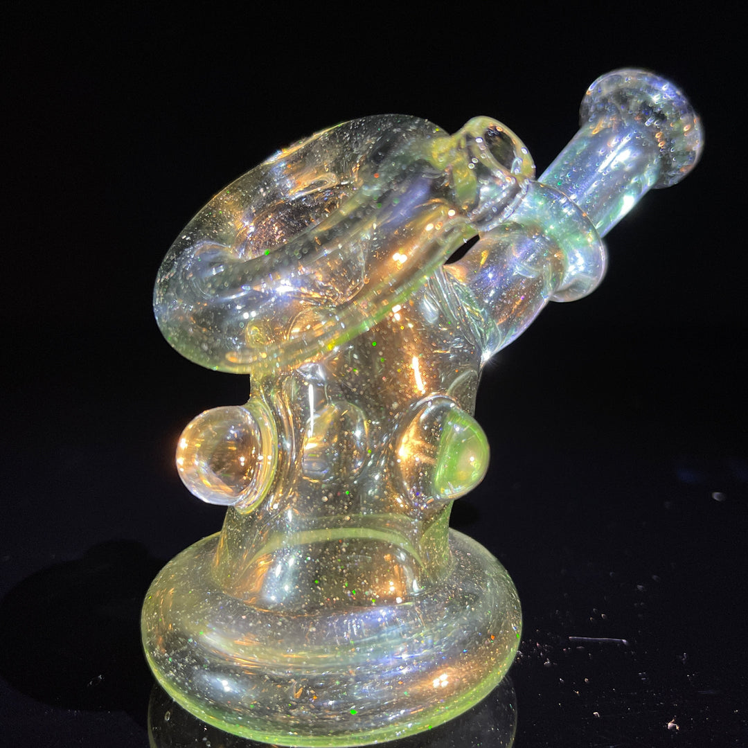 Green Ray Opal Hand Cannon Glass Pipe JHP Glass   