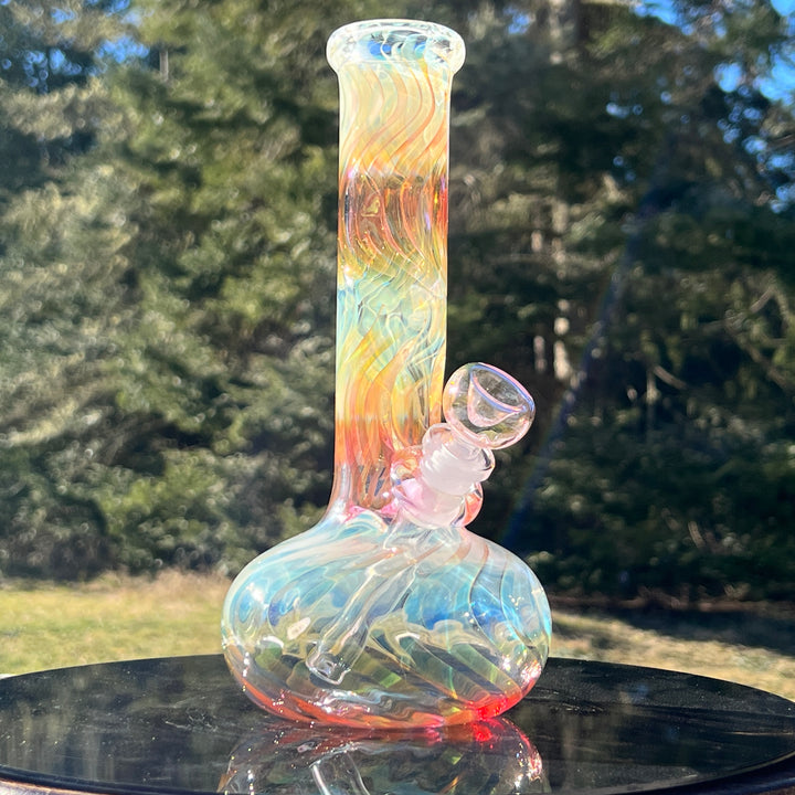 9.5" Fumed Swirl Bubble Bong Glass Pipe Mary Jane's Glass