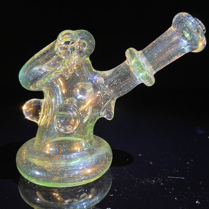 Green Ray Opal Hand Cannon Glass Pipe JHP Glass   