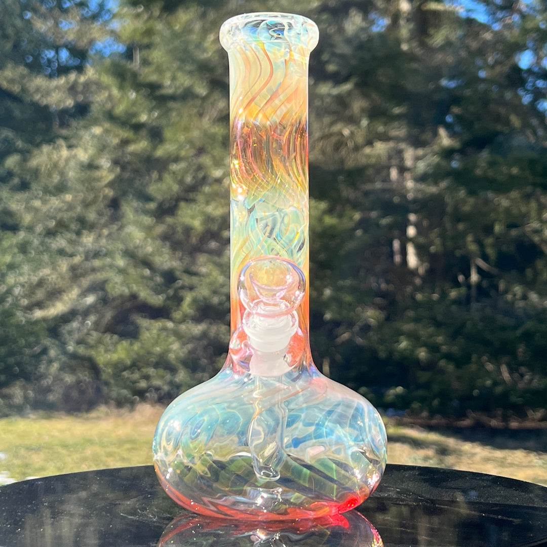 9.5" Fumed Swirl Bubble Bong Glass Pipe Mary Jane's Glass