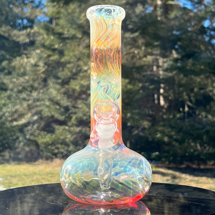 9.5" Fumed Swirl Bubble Bong Glass Pipe Mary Jane's Glass