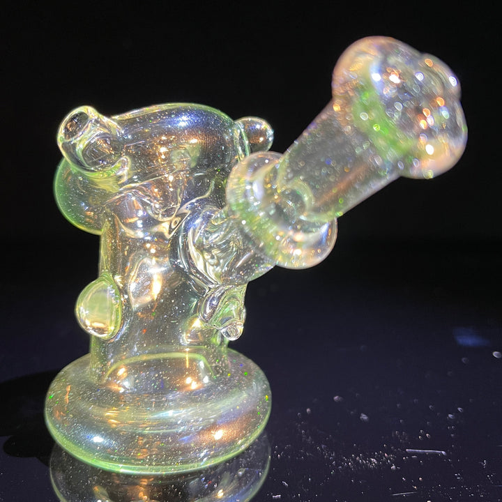 Green Ray Opal Hand Cannon Glass Pipe JHP Glass   