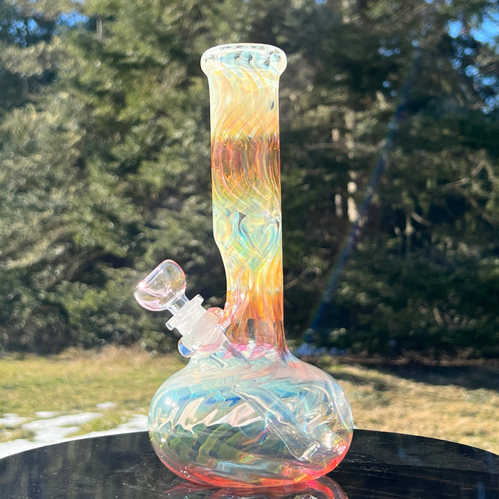 9.5" Fumed Swirl Bubble Bong Glass Pipe Mary Jane's Glass