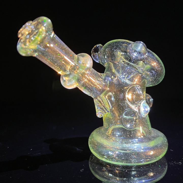 Green Ray Opal Hand Cannon Glass Pipe JHP Glass   