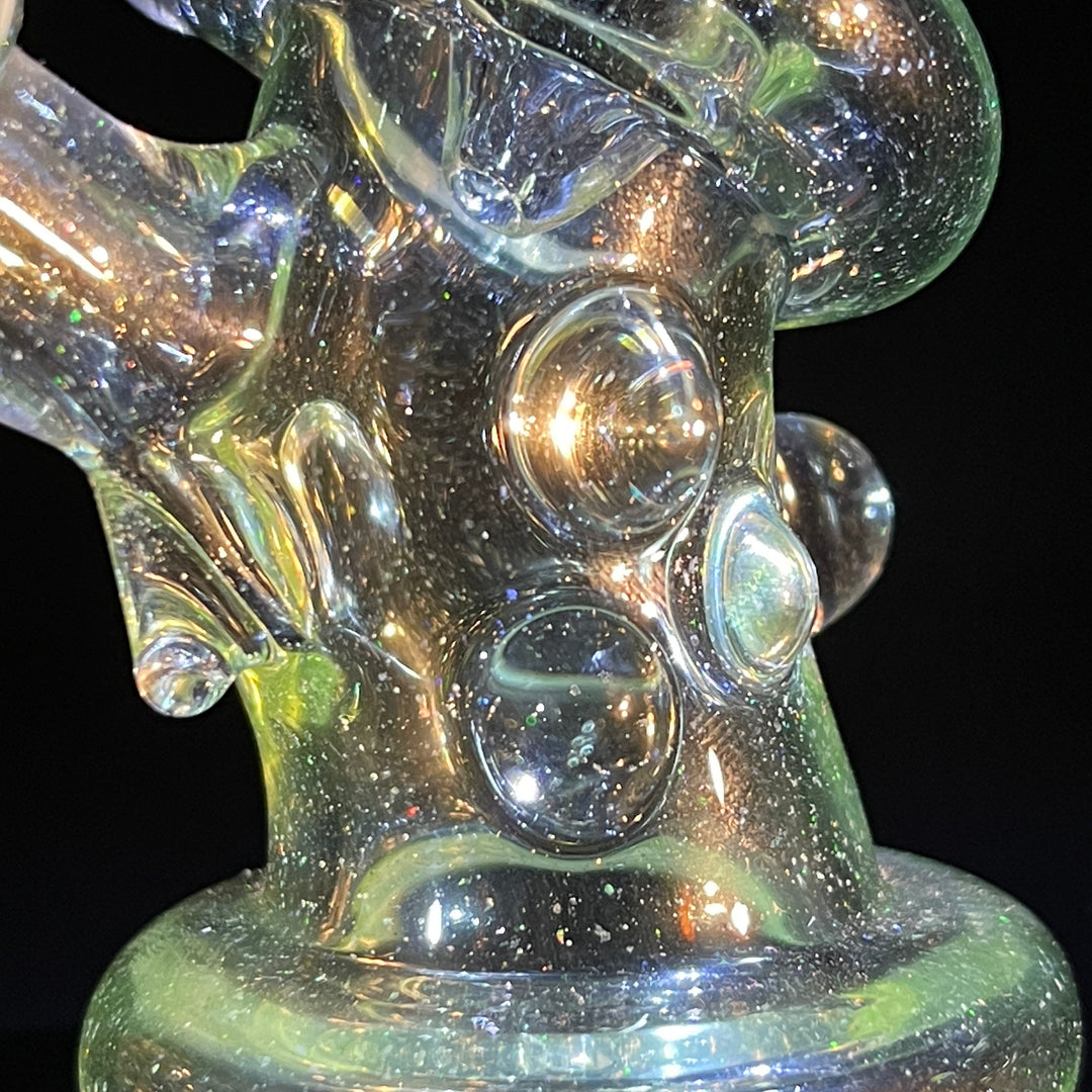 Green Ray Opal Hand Cannon Glass Pipe JHP Glass   